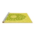thumbnail image 2 of Ahgly Company Machine Washable Indoor Round Medallion Yellow Traditional Area Rugs, 8' Round, 2 of 4