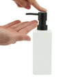 thumbnail image 3 of Unique Bargains 1 Pc Classic Square Soap Pump Dispenser for Laundry Rooms 350ml White Black, 3 of 6