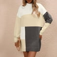 thumbnail image 2 of Sngxgn Women's Ruched Bodycon Dress Long Sleeve Front Drape Crew Neck Midi Dress(White,S), 2 of 6