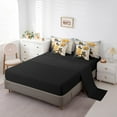 thumbnail image 5 of Manfei Chic Rose Flower 7pcs Bedding Twin Size, Aesthetic Black Gold Marble Comforter Sets with Sheets, Wild Butterfly Bed Set, Lightweight Bedroom Decorative, 5 of 8