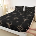thumbnail image 3 of Feelyou Tribal Sheep Skull Full Size Sheets for Teen, Hippie Aztec Abstract Bed Sheets, Cowgirl Cowboy Sheet Sets, Luxury Bedroom Decor, 4 Pieces, 3 of 7