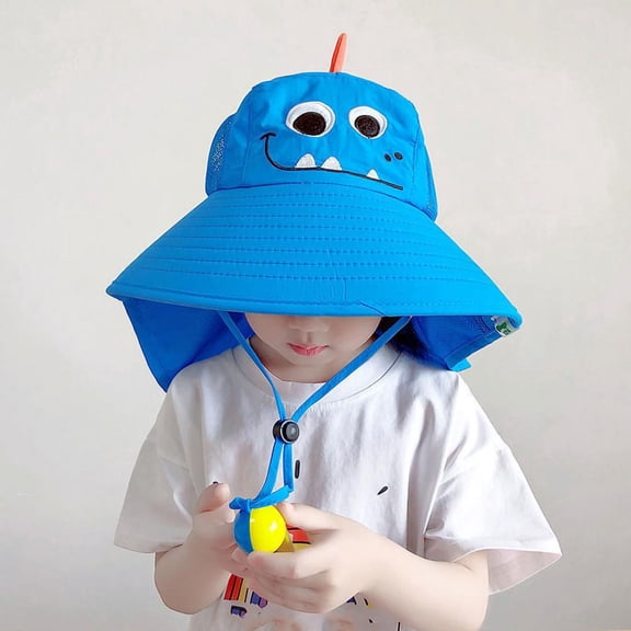 Bxsruta Kids Sun Protection Hat for Boys Girls Breathable Adjustable Cap for Outdoor Activities Travel Beach