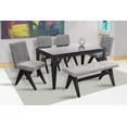 thumbnail image 1 of Comedor Japón 4 Sillas y Banca Gris Madera y Cristal, 1 of 1