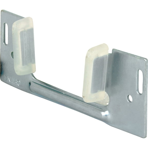 Sliding Pocket Door Bottom Guide, 1-5/8 in. x 1-1/4 in., Steel w/Plastic Guides