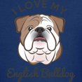 thumbnail image 3 of CafePress - I Love My English Bulldog Kids T Shirt - Dark T-Shirt Kids XS-XL, 3 of 4