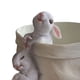 thumbnail image 5 of Adorable macetero de conejito, maceta de resina, decoración de escritorio para el hogar (oreja de conejo), 5 of 7
