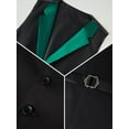 thumbnail image 5 of Men's Slim Fit 3 Piece Suit Set: Shawl Lapel Blazer Jacket, Vest & Pants - Formal Wedding Tuxedo, 5 of 6