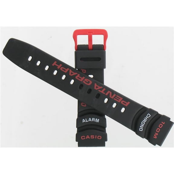 Casio Watchband 20/23mm Black Rubber Strap Fits Watch Model PGW30-4 Part#70617465