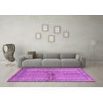 thumbnail image 3 of Ahgly Company Indoor Round Oriental Purple Modern Area Rugs, 3' Round, 3 of 4