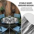 thumbnail image 2 of Black Grey Vintage Round Tablecloth for 45-54 Inch Tables, Fitted Table Cover with Elastic Edge, Retro Abstract Art Waterproof Outdoor Table Cloth Protector for Patio Garden Dinner Picnic, 2 of 9
