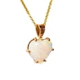 thumbnail image 3 of CAPTIVATING LOVE 14KT GOLD AUSTRALIAN HEART SHAPED OPAL NECKLACE, 3 of 5