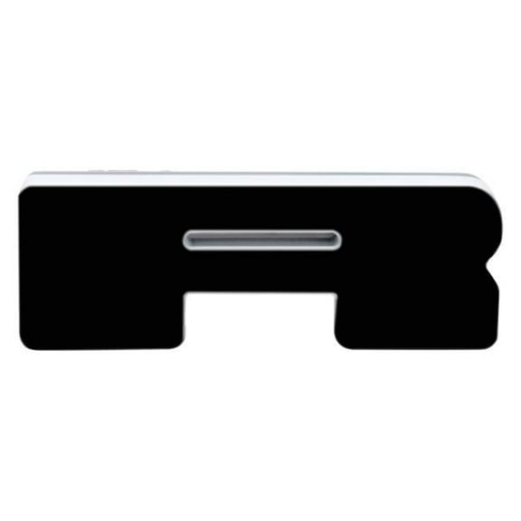 3141R005 LED Illuminated Letter Badge, Matte White - Letter R