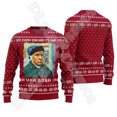 thumbnail image 3 of Suéter feo de invierno retro vintage con grafiti de Papá Noel para Halloween, Navidad, estampado 3D, estilo Harajuku, informal, divertido, de manga larga, 3 of 5