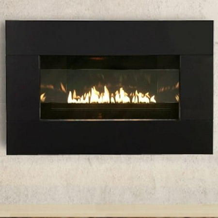 Loft Vent Free Natural Gas Fireplace With Black Porcelain Liner And Loft Vent Free Natural Gas Fireplace With Black Porcelain Liner And Burner Cover Zero