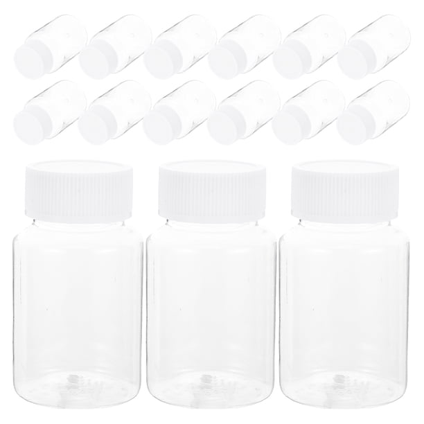 24 frascos dispensadores de plástico de 80 ml, frascos vacíos para pastillas, pastilleros de bolsillo, pequeño dispensador de medicamentos para la cocina, viajes y proyectos de bricolaje.