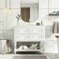 thumbnail image 7 of 36" Bathroom Vanity With Ceramic Sink - White, Solid Wood, 4 Drawers, Concealed Storage, Beautiful Design 36", Wood Frame, Basin, Spacious Cabinet For, 7 of 7