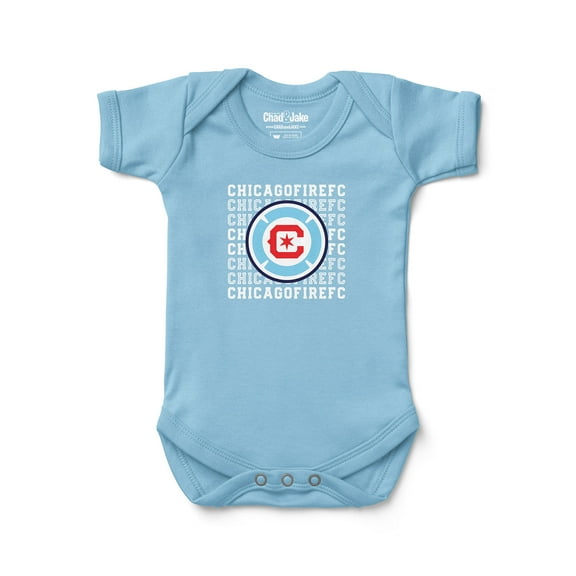 Newborn & Infant Chad & Jake Light Blue Chicago Fire Retro Bodysuit