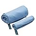 thumbnail image 3 of MICRO-MIRACLE XXL Travel Towel - 2 Quick Dry and Extra Soft Microfiber Towels, Lightweight and Compact for Gym, Swim Practice, Travel, Backpacking, Camping, RV, Beach, Camping (Light Blue), 3 of 4