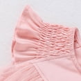 thumbnail image 6 of LYMAYTER ‌‌Baby Girl Smocked Romper Bubble Bodysuit Mesh Tulle Princess Dress Cake Smash Outfit‌ 3-24M‌‌‌, 6 of 8