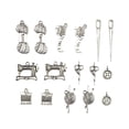 thumbnail image 1 of Lote de accesorios de costura con forma de dijes, cierres deslizantes y colgantes para collares. 16 unids, 1 of 7