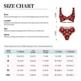 thumbnail image 2 of Kdxio Christmas Red Balls Print Women's 2 Piece High Waisted Wrap Spaghetti Strap Summer Swimsuit Bikini Set-Large, 2 of 5
