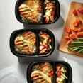 thumbnail image 3 of Rubbermaid TakeAlongs Divided Meal Prep Containers, 887 mL (3.7 Cup), Black, 5 Pack, 3 of 7