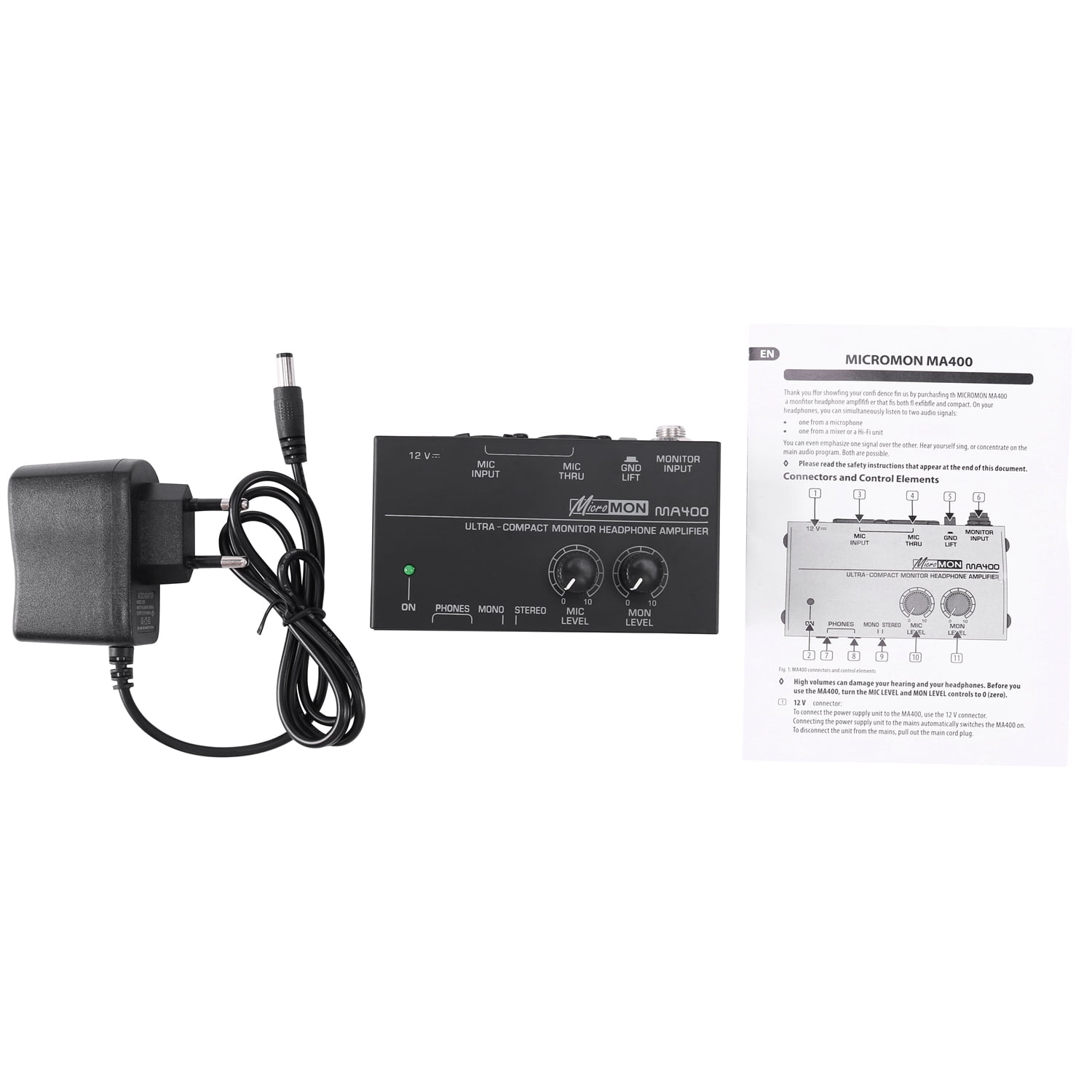 Ma400 Headphone Preamplifier Microphone Personal Monitor Mixer,Eu