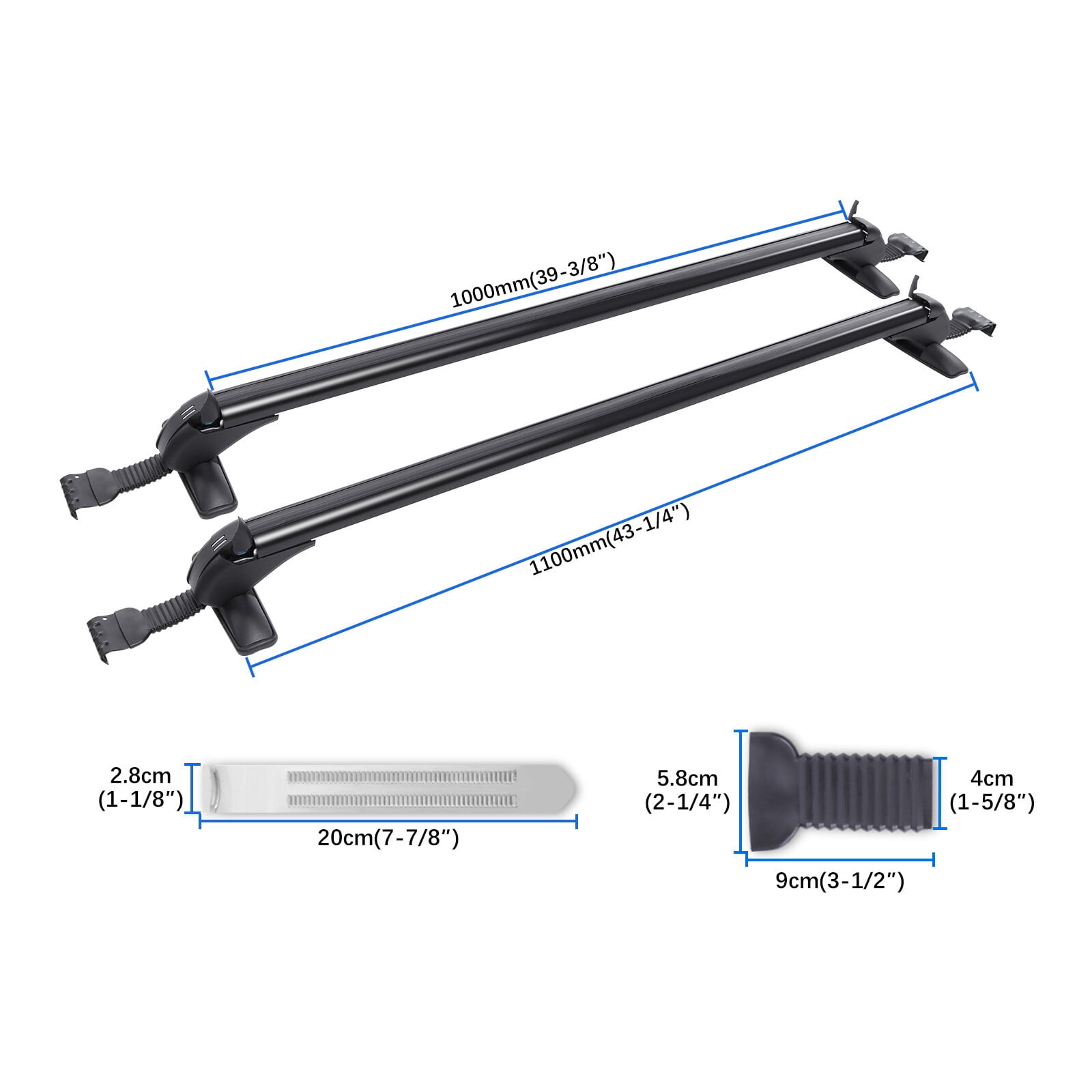 For Nissan Versa 2007-22 Car Top Roof Rack Cross Bar 43.3" Luggage Cargo Carrier