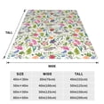 thumbnail image 3 of Honeii Rabbit And Butterfly Print Fleece Blanket - Throw Blanket for Bed, Sofa, Couch, Camping, and Travel , Microplush Ultra Soft Warm Blanket-40"x30", 3 of 7