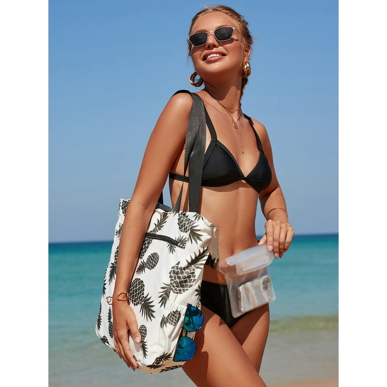 LELINTA Women Floral Water Resistant Shoulder Handbags Fashion Print Tote  Bag Large Capacit Bag Waterproof Beach Tote Shoulder Bag For Gym Beach