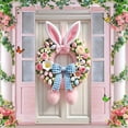 thumbnail image 4 of Easter Day Door Cover and Curtain, Easter Bunny Decor Rabbit Ear Design Hanging Banner, Wall Decor Easter Garland for Home Yard and Easter Festival Party, 35.4*70.8in, 4 of 5