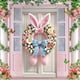 thumbnail image 4 of Funda para puertas de Pascua de poliéster 35x72 pulgadas - Cortina festiva multicolor para decoración de puerta principal, pared, fiesta, fácil instalación, tela duradera, cobertura total, 4 of 5