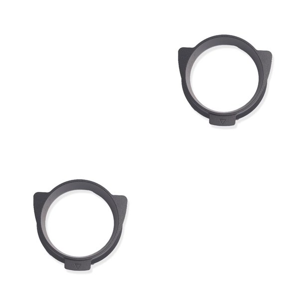 Matsuzay Anillo para máquina de café Proceso de lijado resistente al calor Fácil de operar Distribuidor de polvo Ajuste flexible Superficie Negro 2piezas
