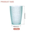thumbnail image 2 of Uxcell Vasos de Acrílico de 13 oz, 2 Paquete de Vasos Reutilizables de Plástico para el Hogar y al Aire Libre, Azul Claro, 2 of 7