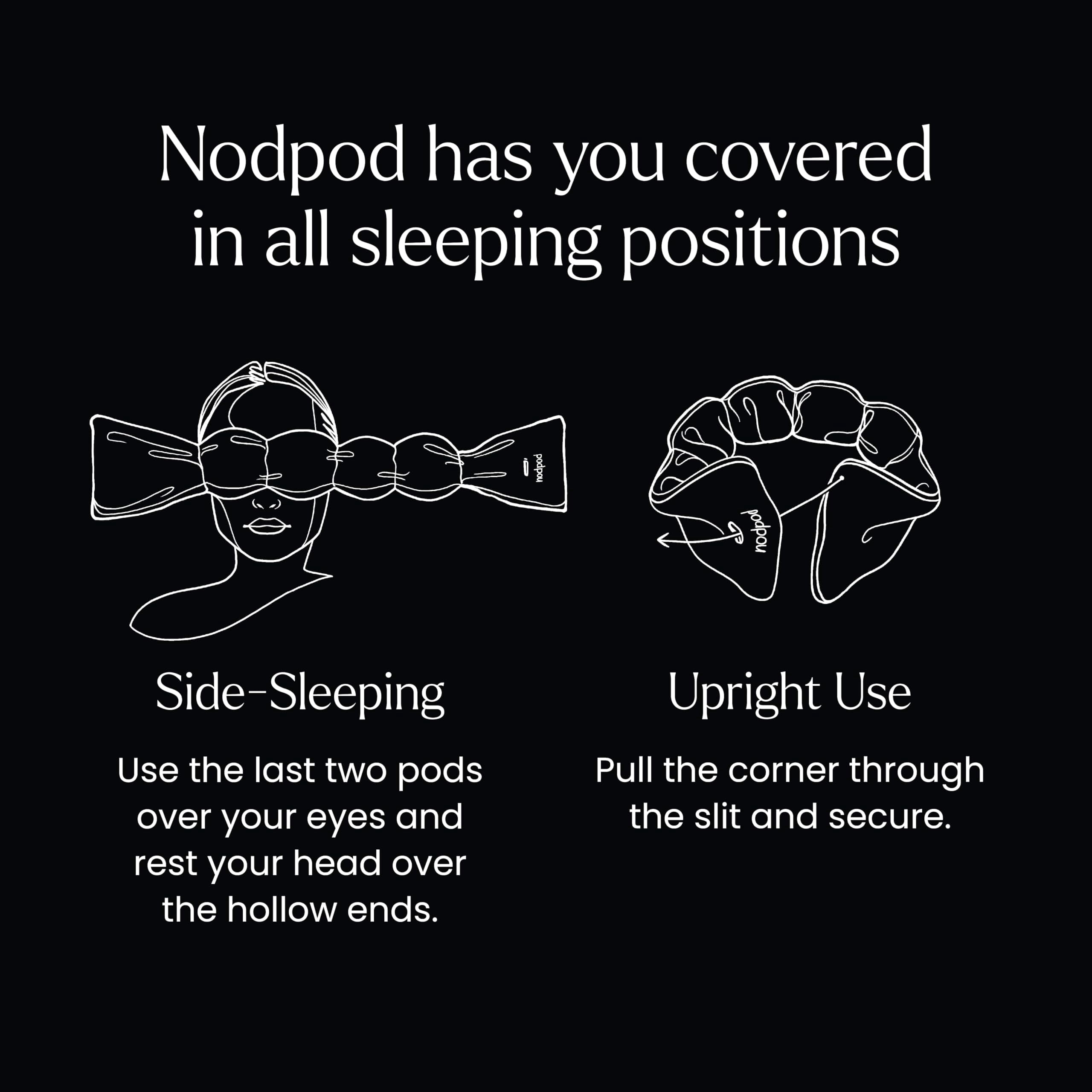 Nodpod Weighted Eye Blanket 100% Cotton Recycled Polyester, Strap-Free Design