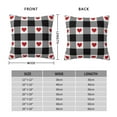 thumbnail image 6 of Wukai Heart Black Buffalo Plaid Gingham Premium Polyester Fleece Pillow Covers with Hidden Zipper Closure,Luxuriously Soft and Durable-16"x16", 6 of 7