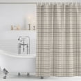 thumbnail image 6 of 60x72 Inch Shower Curtains for Bathroom, Buffalo Plaid Fabric Bath Curtain Decor, Slate Gray Farmhouse Gingham Striped Waterproof Restroom Curtains Shower Set Accessories with 12 Hooks 60 Inch, 6 of 7