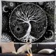 thumbnail image 2 of Tapiz de árbol de la vida, tapiz blanco y negro, tapiz espacial de galaxia, tapiz estético negro, colgante de pared para dormitorio Xemadio WMPH-1834-2, 2 of 7