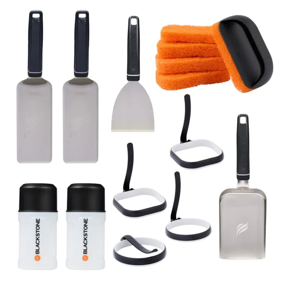 Blackstone Patio Griddle Accessory Kit 16-Piece – Complete Outdoor Cooking Tool Set for Flat Top Grills & BBQ