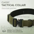 thumbnail image 3 of Jumpress Airtag Dog Collar for Large Dogs, Heavy Duty Tactical Dog Collar, 1.5’’ Wide Large Dog Collar (Green,Neck 20-25’’), 3 of 8
