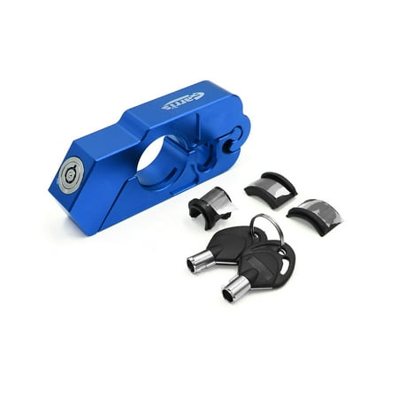 Brake Lever Grips - Blue Motorcycle Handlebar Brake lever Grip Security Anit Theft Lock w 2 Keys