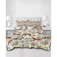 thumbnail image 2 of Quilts King Size Bedding Set, Horse Lightweight Quilted Comforter, Rustic Spring Floral Summer Botanical Soft Reversible Bedspread Coverlet with Pillow Covers for All Season, 96" x 106", 2 of 7