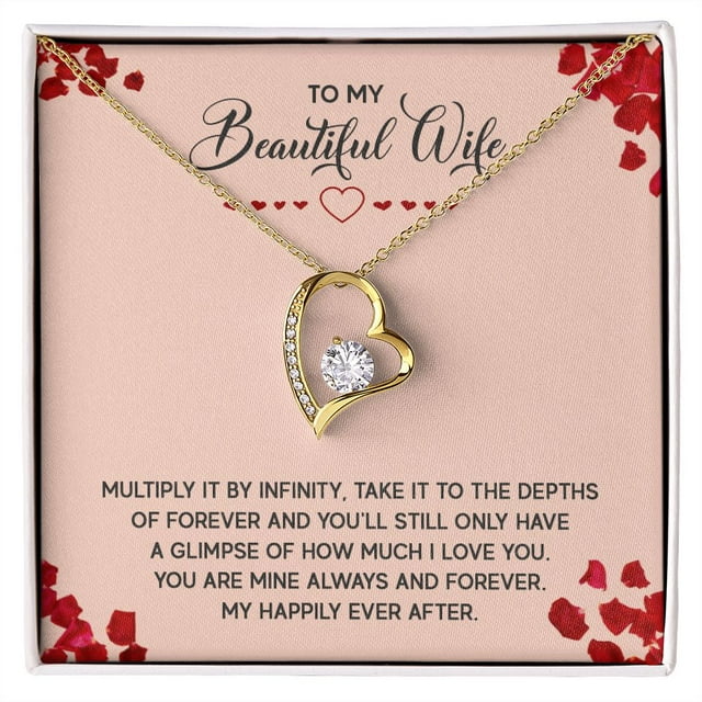 À Ma Femme Multipliez-le par Infinity Forever Collier avec Carte Message
