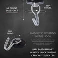 thumbnail image 5 of Master Magnetics 7580 Magnetic Hook Organizer Rotating Swing Hook 65 Pound Pull Force 1.47Diameter 0.54Thick Black, 5 of 6