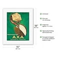 thumbnail image 2 of Axa Margarine - Freshness Guarantee (Garantie Fraîche) - Vintage French Advertising Poster by Leonetto Cappiello c.1931 - Fine Art Rolled Canvas Print 11in x 14in, 2 of 4