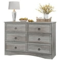 thumbnail image 5 of Gray 6 Drawer Dresser for Bedroom, Wide Chest Of Drawers Wood Storage Cabinet for Living Room, 5 of 6