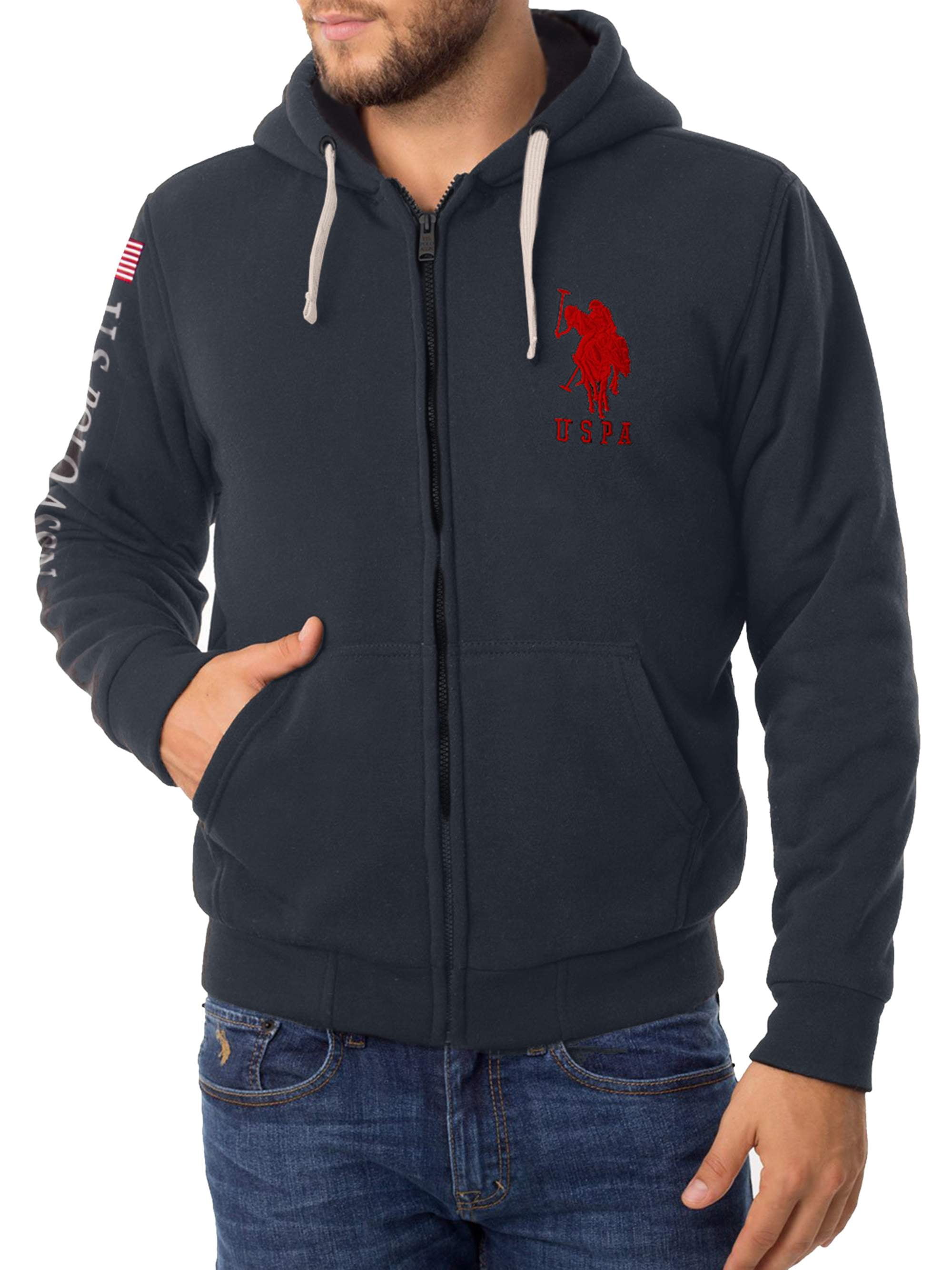 De lucht Berg Grondig U.S. Polo Assn. Men's Fleece Full Zip Hoodie - Walmart.com