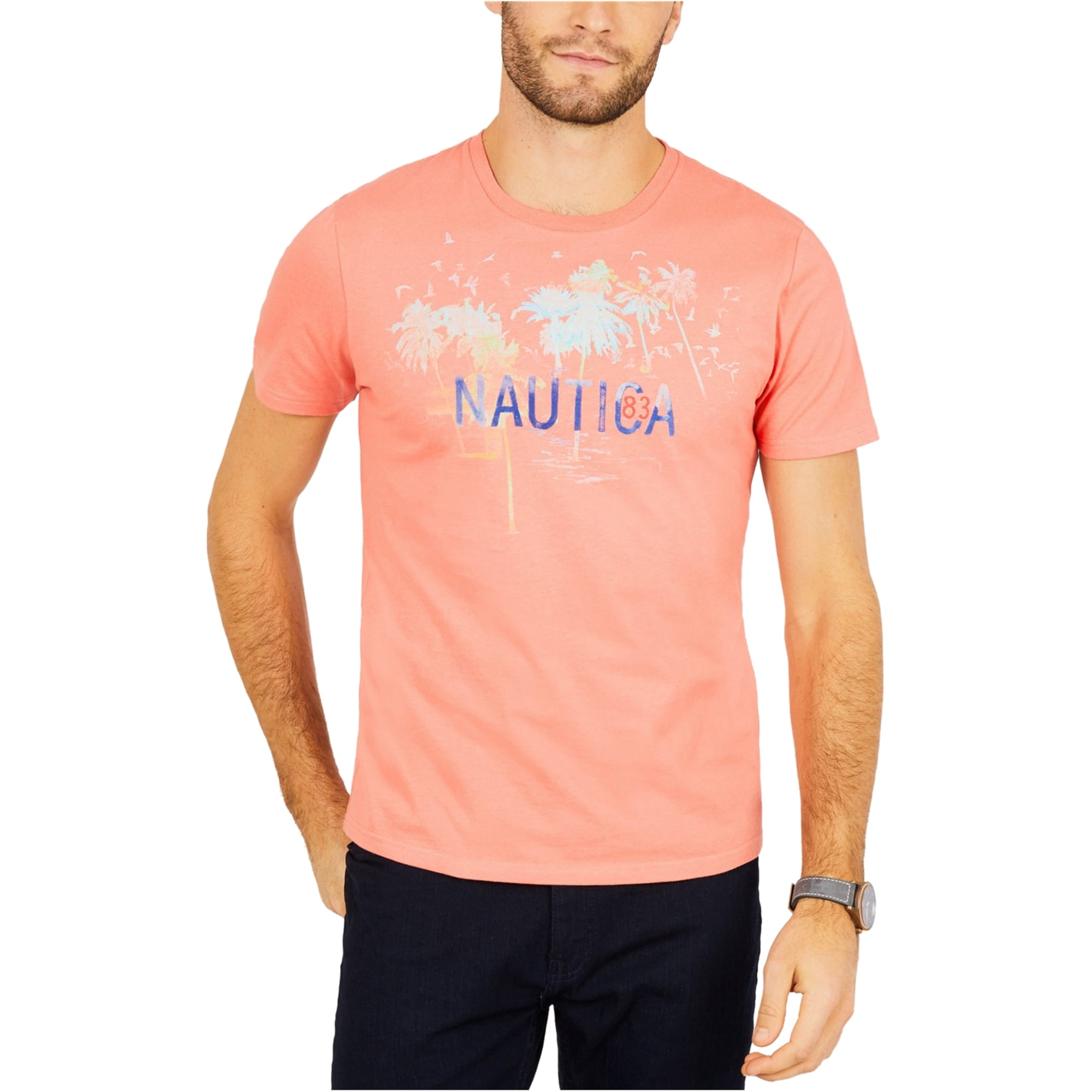 mens orange graphic t shirt