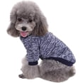 thumbnail image 5 of Small Dog Puppy Classic Fleece Sweater - Warm Soft Pet Sweater, Suitable For Small Dogs (Chihuahua Yorkie Bichon), Daily & Holiday Outfit,Navy,M, 5 of 6