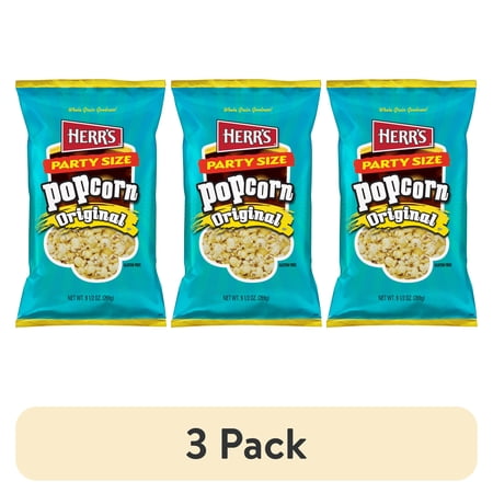 (3 pack) Herr's Original Party Size Popcorn 9.5oz